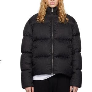 $3275 AUTHENTIC VERSACE sz 50 L, Black Barocco Light Puffer Down Jacket